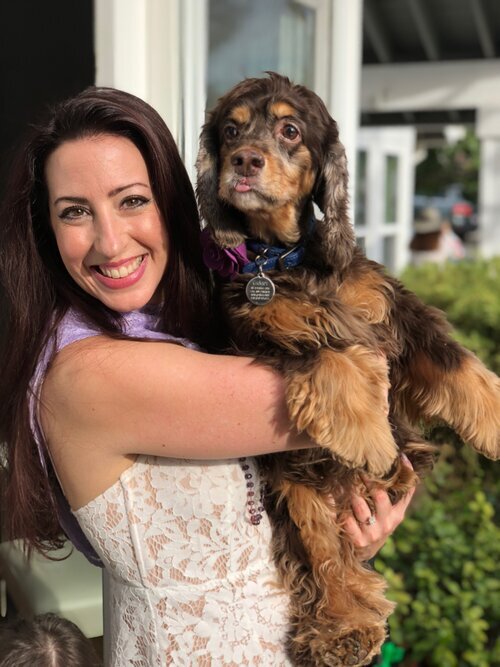  Lisa Gumenick, Pretenders Founder/Director and studio mascot, Gidget